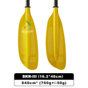 ZJ Sea Kayak Translucent Fiber Paddle with Slit in Blade Relaxed Touring (SKR-III)