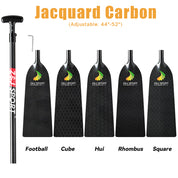 ZJ IDBF Approved Dragon Boat Paddle with Jacquard Carbon / Kevlar / Innegra / Wood Veneer Blade