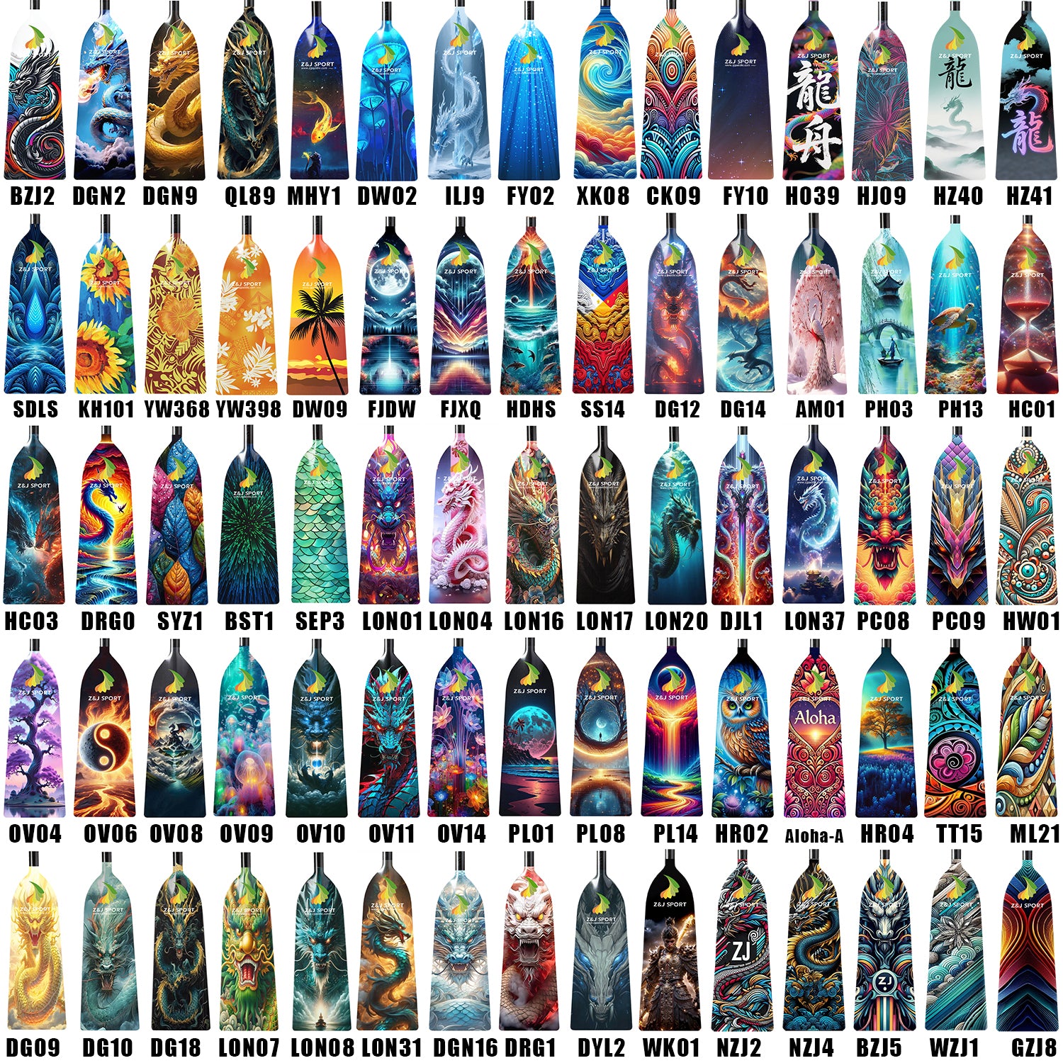 ZJ IDBF Approved Adjustable Carbon Dragon Boat Paddle With Custom Graphic