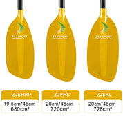 ZJ Whitewater Paddle With Cranked Shaft And Translucent Fiberglass Blade (Classic model)