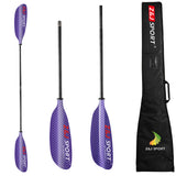 ZJ 2 Piece / 4 Piece Fiberglass Sea Kayak Paddle for Low-Angle Relaxed Touring Blade (SKR-III)