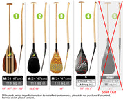 ZJ Hybrid / Full Carbon Outrigger Canoe Paddles in Discount