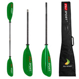 ZJ 2-Piece / 4-Piece Translucent Fiberglass Sea Kayak Paddle Low-Angle Touring Blade (SKR-III)