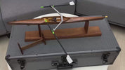 Miniaturas de modelo de barco a remo de madeira artesanal ZJ com caixa de presente requintada