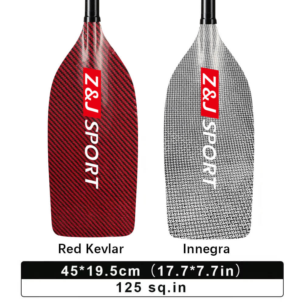 ZJ Canoe Whitewater Rafting Paddle With Carbon / Kevlar / Innegra Blade (unassembled)