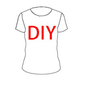 The ZJ Dragon Boat T-Shirt features a white design with the word DIY in bold red letters, ideal for custom-made team apparel or unique designs.