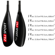 ZJ 4-Piece Carbon Fiber Kayak & Surfski Paddle – Lightweight Oval / Round Shaft