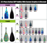 ZJ 3-Piece Carbon SUP Paddles With Custom Graphics In Discount