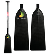 Fixed Length Black paddle with Z&J Sport branding on a white background