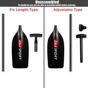 ZJ Canoe Whitewater Rafting Paddle With Carbon / Kevlar / Innegra Blade (unassembled)