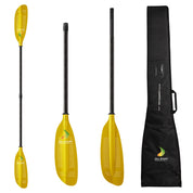 ZJ Sea Kayak Translucent Fiber Paddle with Slit in Blade Relaxed Touring (SKR-III)
