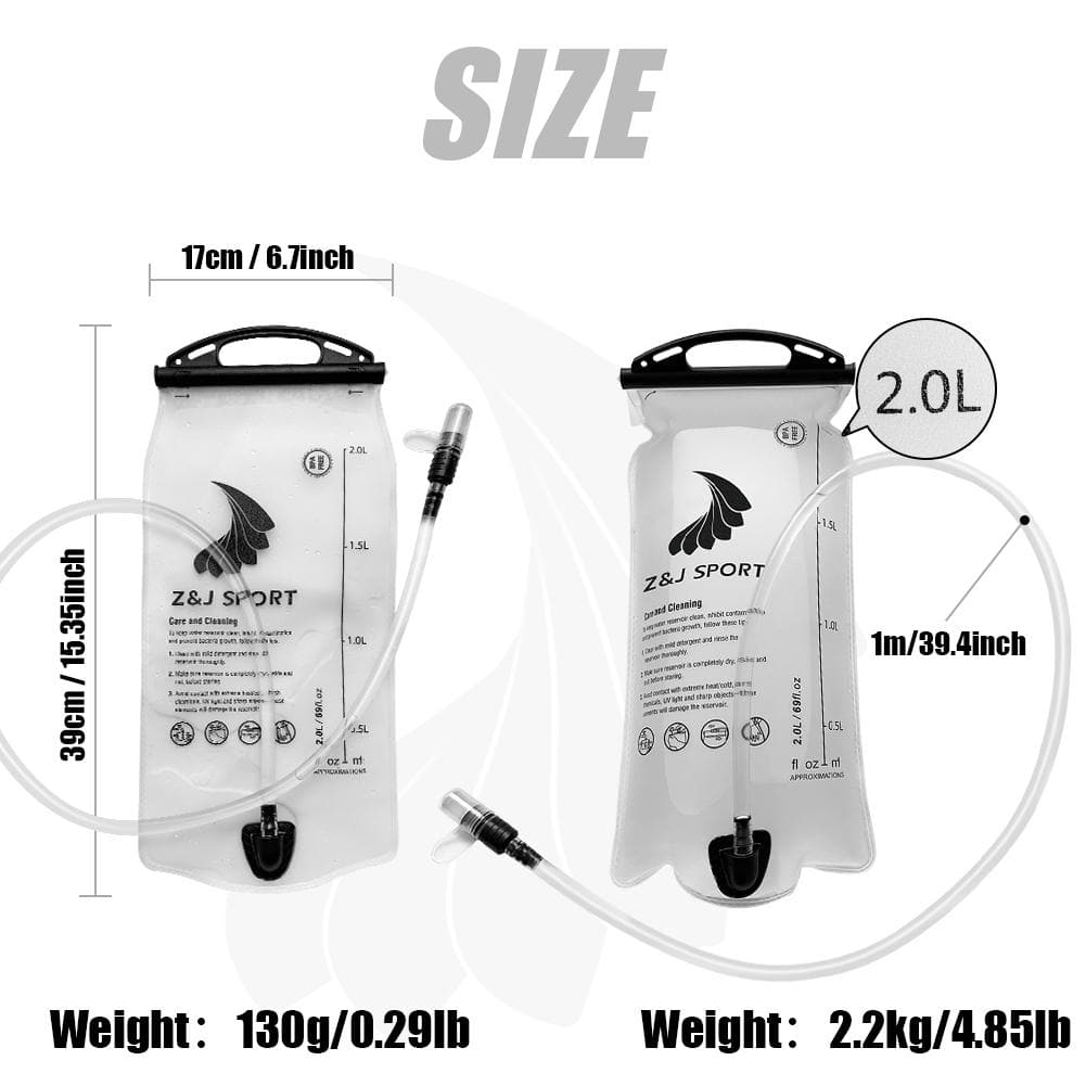 Z&J SPORT Hydration Bladder 2L for Outdoor Activities (Only Valid When Ordering With Paddles)