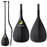 ZJ Full Carbon Outrigger Canoe Paddle With Bottom Bent Shaft