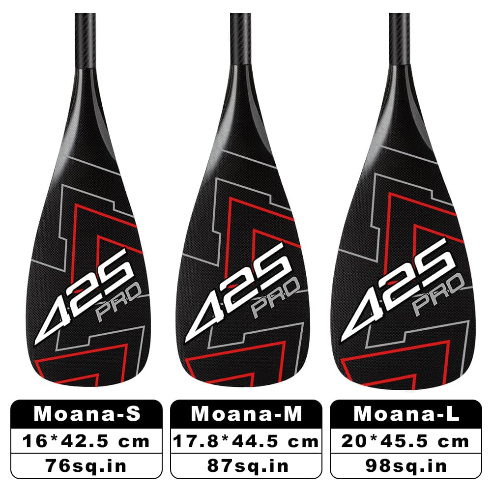 ZJ 425Pro Carbon SUP Paddle With MOANA Blade And High Modulus Carbon Tapered Shaft In Lightweight((unassembled))