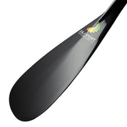 ZJ Hybrid Outrigger Canoe Paddle com lâmina de carbono e haste de madeira curvada na parte superior