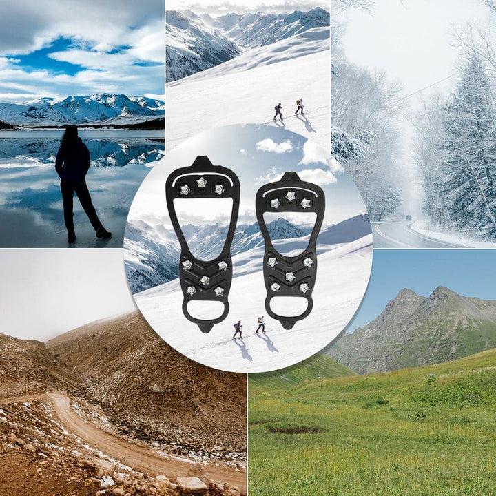 Z&J SPORT Crampons 8 Manganese Steel Anti-Slip Micro Spikes TPE Grip Pad (Only Valid When Ordering With Paddles)