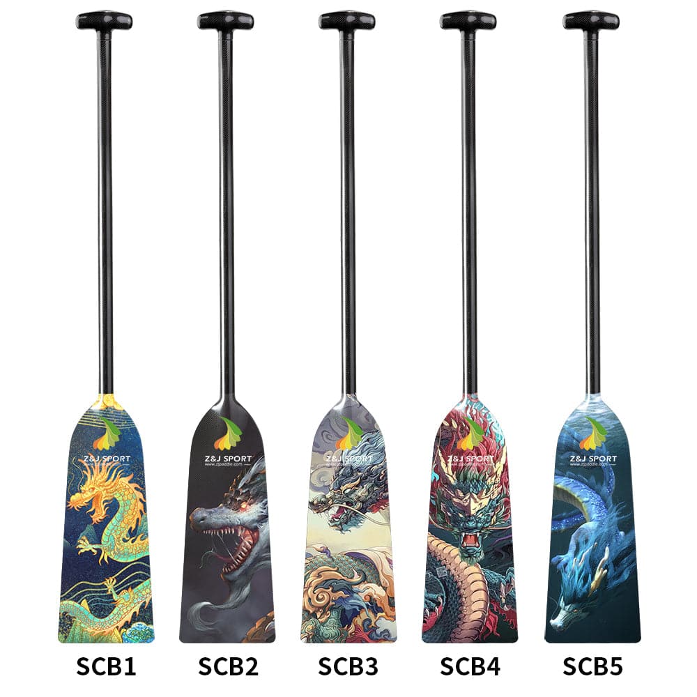ZJ Dragon Boat Paddle com gráfico na lâmina