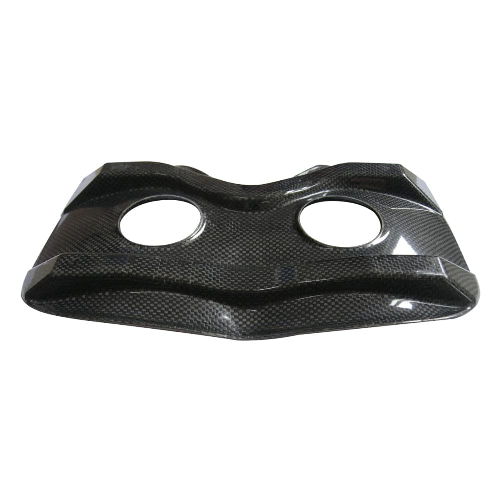 The ZJ SPORT ZJ High Quality Carbon Fiber Seat Top Pad for Racing Rowing Boat features two circular cutouts with a glossy, textured finish that evokes the adventurous spirit of rowing on open waters.