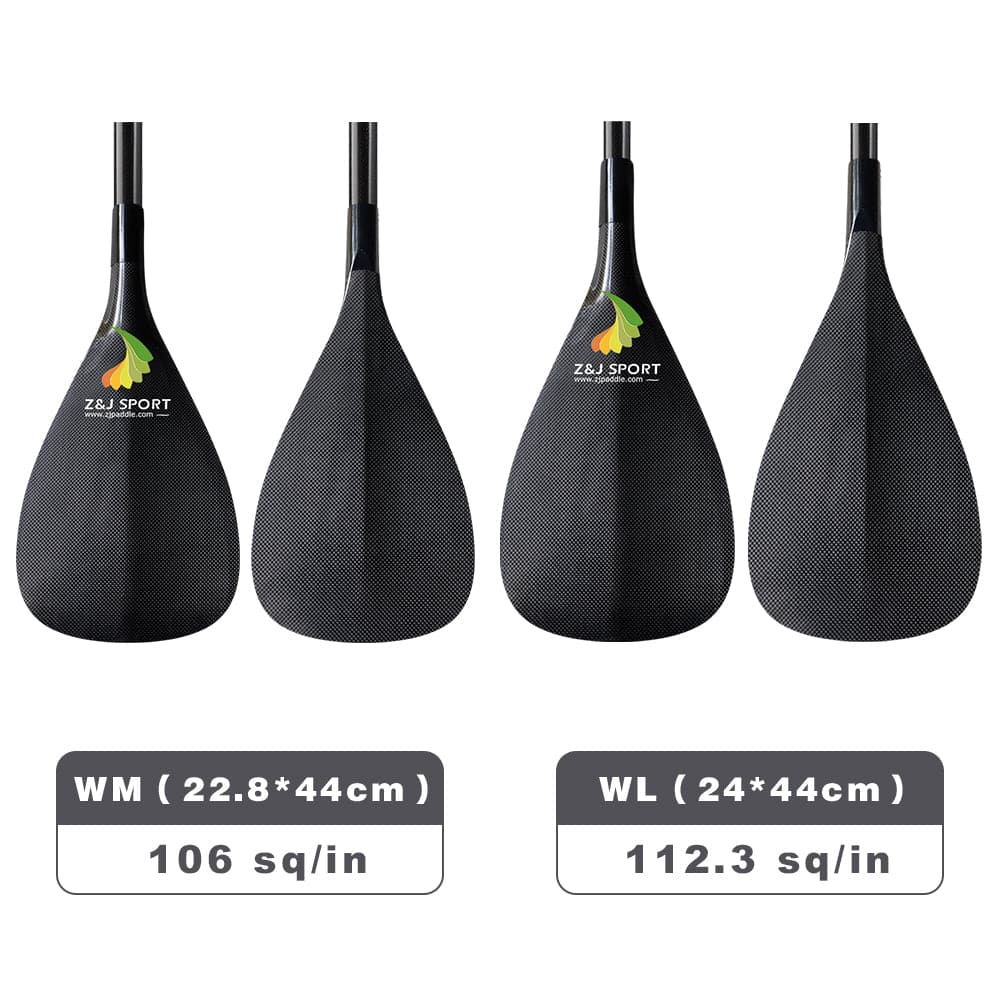 ZJ Full Carbon Outrigger Canoe Paddle With Bottom Bent Shaft (FCOCP-BB)