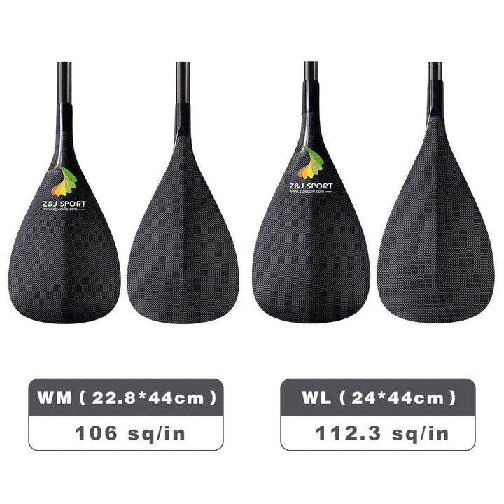 ZJ Full Carbon Outrigger Canoe Paddle With Bottom Bent Shaft (FCOCP-BB)