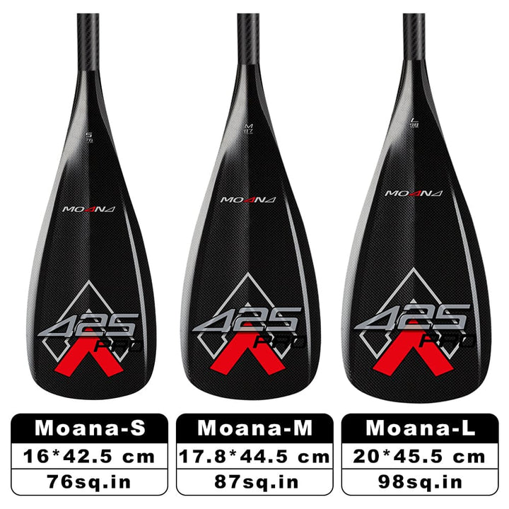 ZJ 425Pro Carbon SUP Paddle With MOANA Blade And High Modulus Carbon Tapered Shaft In Lightweight((unassembled))