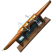 2023 ZJ Handcrafted Wooden Rowing Boat Model Miniatures