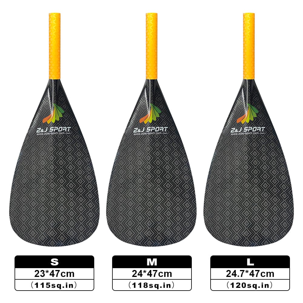 ZJ New Full Carbon Outrigger Canoe Paddle With Upper Bent Shaft and Antiskid Grip Wrap(FCOCP-UB)