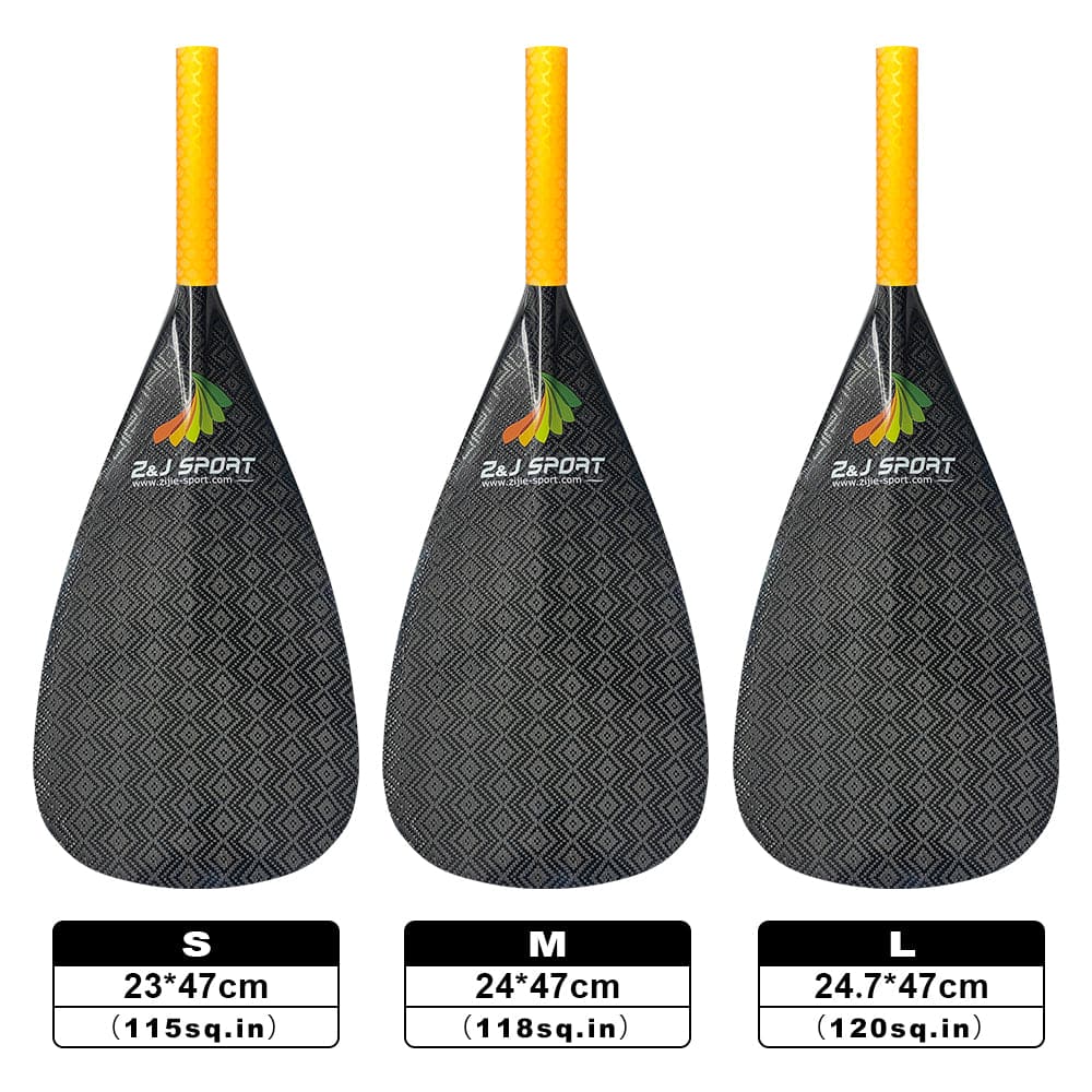 ZJ Remo de canoagem Outrigger Full Carbon com eixo dobrado superior (FCOCP-UB)