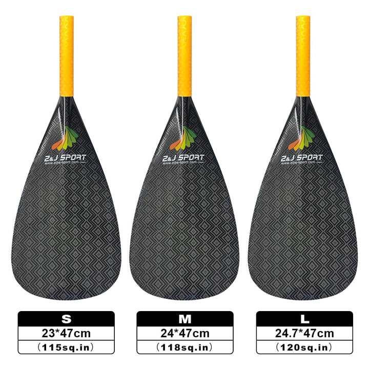 ZJ Remo de canoagem Outrigger Full Carbon com eixo dobrado superior (FCOCP-UB)