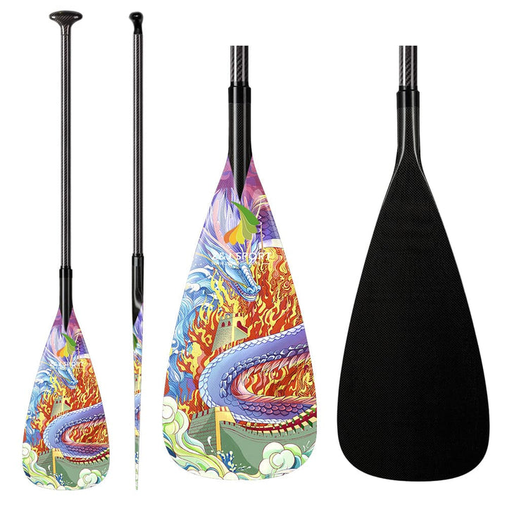 ZJ Full Carbon Outrigger Canoa Steering Paddle