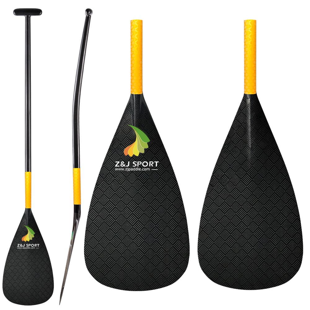 ZJ Remo de canoagem Outrigger Full Carbon com eixo dobrado superior (FCOCP-UB)