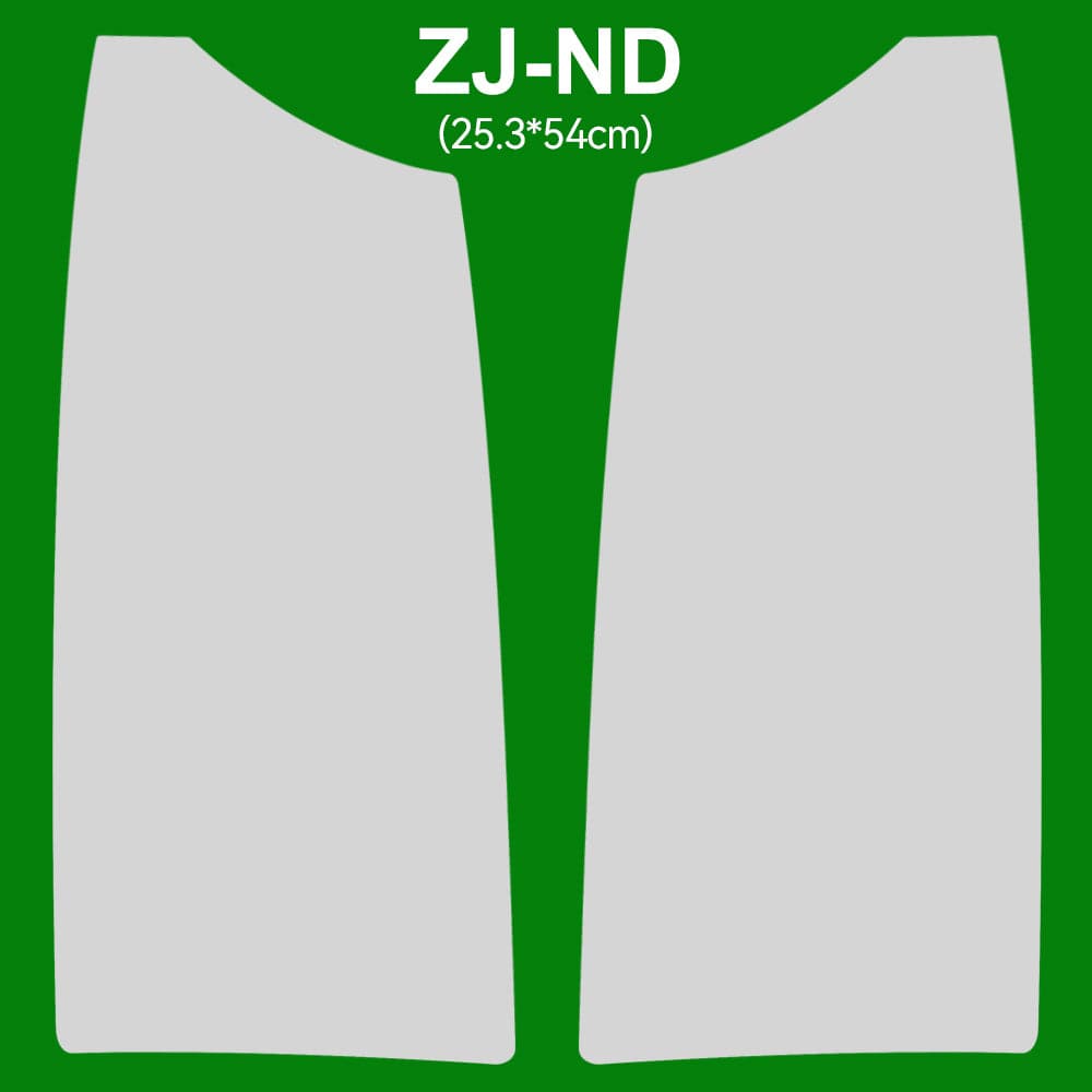 Gray trapezoidal shapes labeled ZJ-ND measure 25.3*54cm, displayed on a green background, represent the ZJ Blade For Sweep Oars (1 pair) by ZJ SPORT.