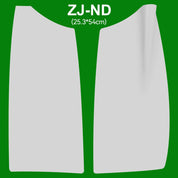 Two gray fabric pattern pieces from the ZJ SPORT ZJ Blade For Sweep Oars set are displayed on a green background, with the label (25.3*54cm) centered above them.