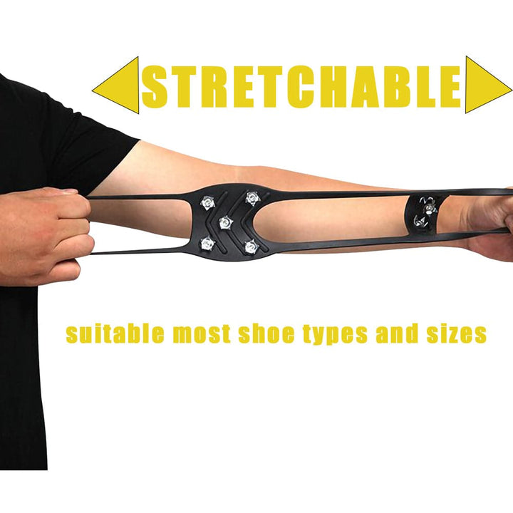 Z&J SPORT Crampons 8 Manganese Steel Anti-Slip Micro Spikes TPE Grip Pad (Only Valid When Ordering With Paddles)