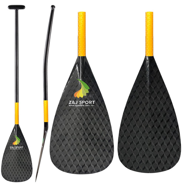 ZJ Remo de canoagem Outrigger Full Carbon com eixo dobrado superior (FCOCP-UB)